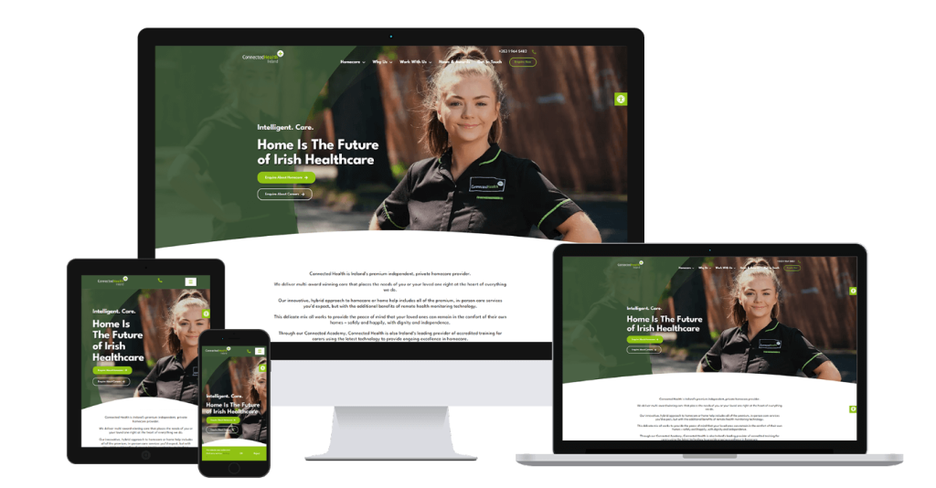 connected-health-result website for a healthcare company
