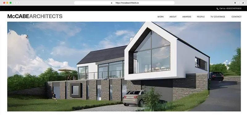 McCabe Architects-2 website design for Architect company