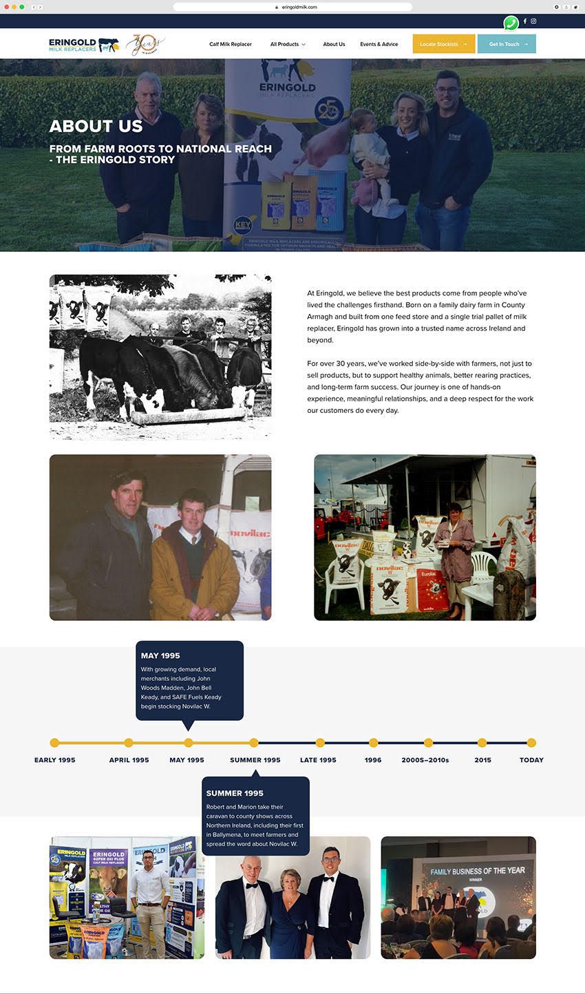 Eringold Website Redesign case study